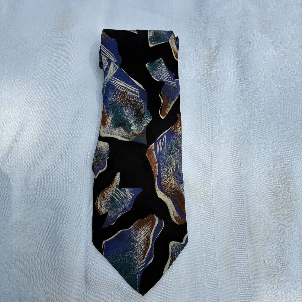 Geoffrey Beene Silk Tie Abstract Geometric Men Made In Italy 62"x3.50" Sku9-FFF